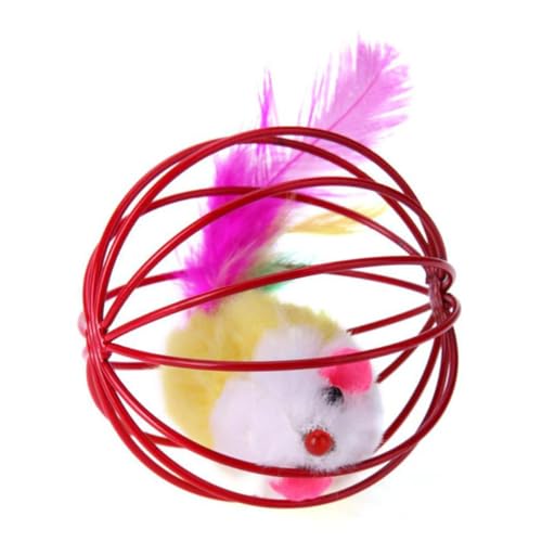 COSMEVIVI Käfigförmige Bälle Mit Eingesperrter Spielzeugmaus Für Katzen Interaktives Katzenspielzeug Zufälliger Farbe Für Aktives Und Spaß COSMEVIVI Käfigförmige Bälle Mit Eingesperrter Spielzeugmaus Für Katzen Interaktives Katzenspielzeug Zufälliger Farbe Für Aktives Und Spaß von COSMEVIVI