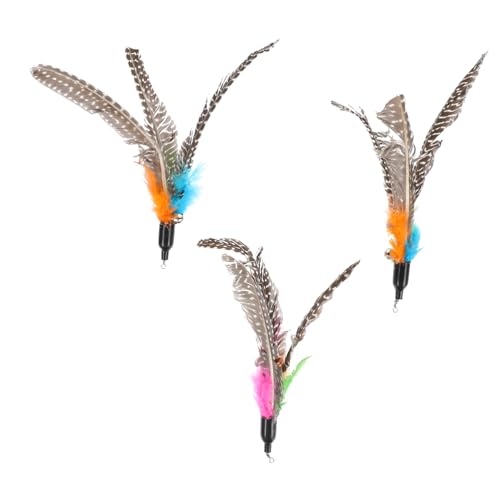 COSMEVIVI 3stücke Katzen Spielzeug Zubehör Mit Federn Interaktives Katzenspielzeug Für Indoor Katzen Langlebige Und Sichere Katzenangel Plume Nachfüllungen Für Stundenlangen Spielspaß COSMEVIVI 3stücke Katzen Spielzeug Zubehör Mit Federn Interaktives Katzenspielzeug Für Indoor Katzen Langlebige Und Sichere Katzenangel Plume Nachfüllungen Für Stundenlangen Spielspaß von COSMEVIVI