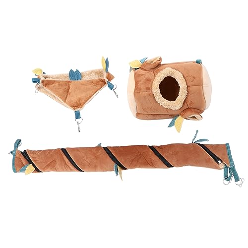 COSMEVIVI 3-teiliges Hamsterspielzeug Hängemattenbett Mit Blattmuster Für Chinchillas Und Meerschweinchen COSMEVIVI 3-teiliges Hamsterspielzeug Hängemattenbett Mit Blattmuster Für Chinchillas Und Meerschweinchen von COSMEVIVI
