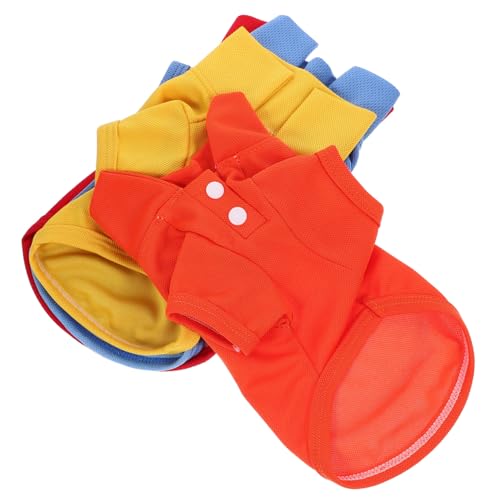 COSMEVIVI Niedliche Hunde-t-Shirt-Kollektion 4-teilig Hundebekleidung Aus Baumwolle Leicht Zu Tragen Waschbar Stilvolles Haustier-Shirt Für Alle Größen von COSMEVIVI