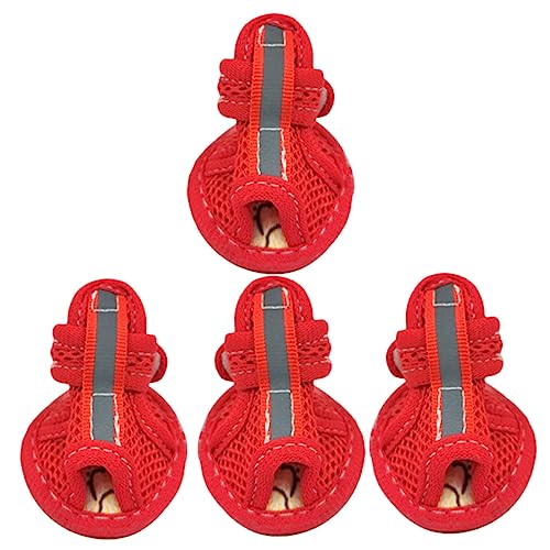 COSMEVIVI Schützende Haustierschuhe 4 Stück Hundehaustierschuhe Atmungsaktive Hundeschuhe Für Den Außenbereich COSMEVIVI Schützende Haustierschuhe 4 Stück Hundehaustierschuhe Atmungsaktive Hundeschuhe Für Den Außenbereich von COSMEVIVI