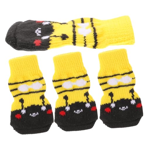 COSMEVIVI Socken für Hunde 4er-Pack Kompakte Hundesocken Aus Baumwolle Bezauberndes Design rutschfeste Haustiersocken für Den Innen- und Außenbereich COSMEVIVI Socken für Hunde 4er-Pack Kompakte Hundesocken Aus Baumwolle Bezauberndes Design rutschfeste Haustiersocken für Den Innen- und Außenbereich von COSMEVIVI