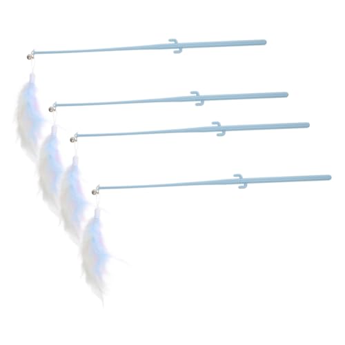 COSMEVIVI 4 Stück Katzen-Teaser-Stick Angelrute Katzenspielzeug Multifunktionales Katzenspielzeug Interaktives Katzenspielzeug Neckender Zauberstab Streichelstab Für Haustier Feder COSMEVIVI 4 Stück Katzen-Teaser-Stick Angelrute Katzenspielzeug Multifunktionales Katzenspielzeug Interaktives Katzenspielzeug Neckender Zauberstab Streichelstab Für Haustier Feder von COSMEVIVI