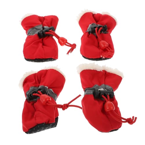 COSMEVIVI 4 Stücke Anti-Skid Pet Schuhe Cover Outdoor-Schuhe Reflektierende Haustier-warme Schuhe COSMEVIVI 4 Stücke Anti-Skid Pet Schuhe Cover Outdoor-Schuhe Reflektierende Haustier-warme Schuhe von COSMEVIVI