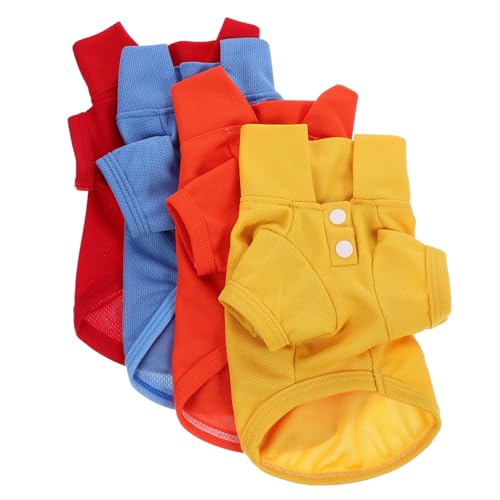 COSMEVIVI 4stücke Atmungsaktive Hundeshirts Für Welpen Bequeme T-Shirts Für Kleine Hunde Xs Süße Und Modische Haustierkleidung Für Reisen Und Fotoshootings von COSMEVIVI