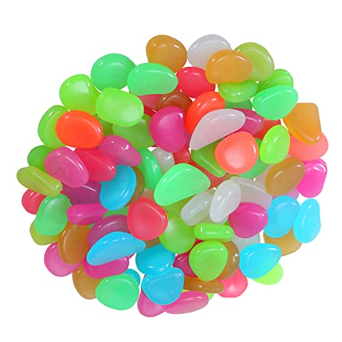 COSMEVIVI 400stücke Glow The-Dark Kieselsteine Leuchtende Garten Aquarien-Dekoration Für Teichgestaltung Und Pflanzkübel Uv-beständig von COSMEVIVI