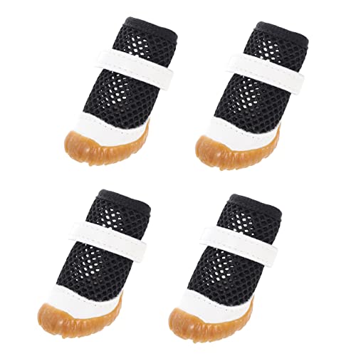 COSMEVIVI 4 Stück Atmungsaktive Hundeschuhe Rutschfestes Design Mesh Pfotenschutz für Drinnen und Draußen für Kleine Hunde COSMEVIVI 4 Stück Atmungsaktive Hundeschuhe Rutschfestes Design Mesh Pfotenschutz für Drinnen und Draußen für Kleine Hunde von COSMEVIVI