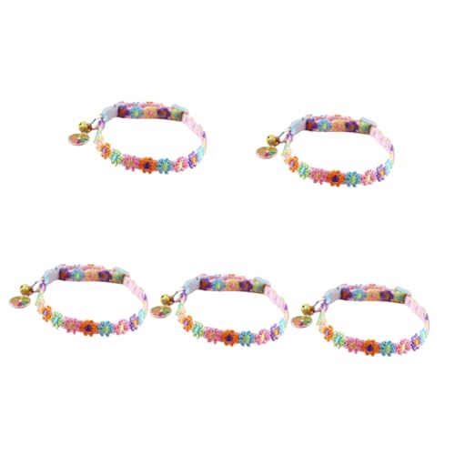 COSMEVIVI 5St Halsband tierische bescherung Hunde hundehalstuch Dog Collars Tiergeschenke farbige welpenhalsbänder Kragen Kätzchenhalsbänder Katzenhalsbänder Polyester von COSMEVIVI