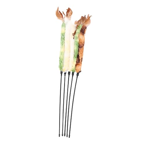 COSMEVIVI Katzenspielzeug Plüsch Streifen Stick Feder Spielzeug Stick Katze Stick Spielzeug Zufällige Farbe COSMEVIVI Katzenspielzeug Plüsch Streifen Stick Feder Spielzeug Stick Katze Stick Spielzeug Zufällige Farbe von COSMEVIVI