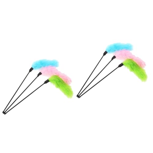 COSMEVIVI 2 Sets Interaktives Katzenspielzeug Aus Weichem Plüsch Stick-Spielzeug-Set Vine Teaser Für Lustige Spielzeit 3 Stück X 2 COSMEVIVI 2 Sets Interaktives Katzenspielzeug Aus Weichem Plüsch Stick-Spielzeug-Set Vine Teaser Für Lustige Spielzeit 3 Stück X 2 von COSMEVIVI