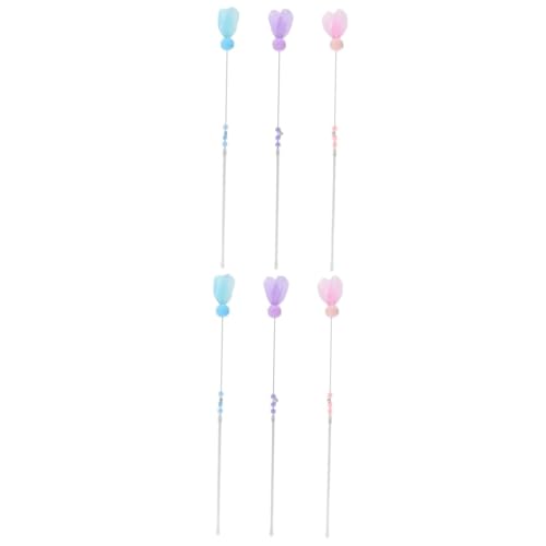 COSMEVIVI 6stücke Interaktive Katzenangel Spielzeug Gefärbte Katzen Teaser Sticks Mit Federn Und Bällen Für Aktive Kätzchen Und Katzenspiel Fördert Bewegung Und Stress COSMEVIVI 6stücke Interaktive Katzenangel Spielzeug Gefärbte Katzen Teaser Sticks Mit Federn Und Bällen Für Aktive Kätzchen Und Katzenspiel Fördert Bewegung Und Stress von COSMEVIVI