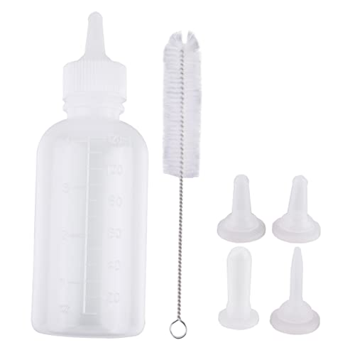 COSMEVIVI Haustier Milchflasche 6 Stück 120ml Bpa Frei Saugflasche Für Hunde Und Katzen Tragbare Fütterungsflasche Mit Reinigungsbürste Für Neugeborene Haustiere Und Tierwaisen Sicheres von COSMEVIVI