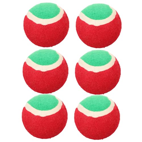 COSMEVIVI 6er-Pack Weihnachts-Tennisbälle für Hunde interaktive Haustier-Spielbälle federndes tragbares Spielzeug für Hunde Gummi-Backenzahnbälle Kauspielzeug für Hunde für drinnen und draußen COSMEVIVI 6er-Pack Weihnachts-Tennisbälle für Hunde interaktive Haustier-Spielbälle federndes tragbares Spielzeug für Hunde Gummi-Backenzahnbälle Kauspielzeug für Hunde für drinnen und draußen von COSMEVIVI