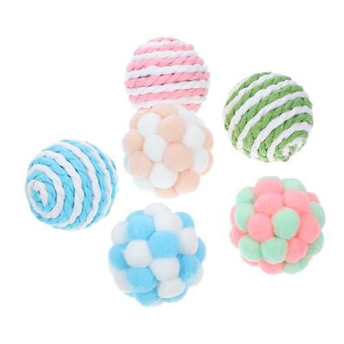 COSMEVIVI 6 Stück Katzenspielzeug Plüschball mit Glöckchen interaktives Katzenminzenbällchen Spielzeug für Hauskatzen weiche Flauschbälle als Katzenspielzeug COSMEVIVI 6 Stück Katzenspielzeug Plüschball mit Glöckchen interaktives Katzenminzenbällchen Spielzeug für Hauskatzen weiche Flauschbälle als Katzenspielzeug von COSMEVIVI
