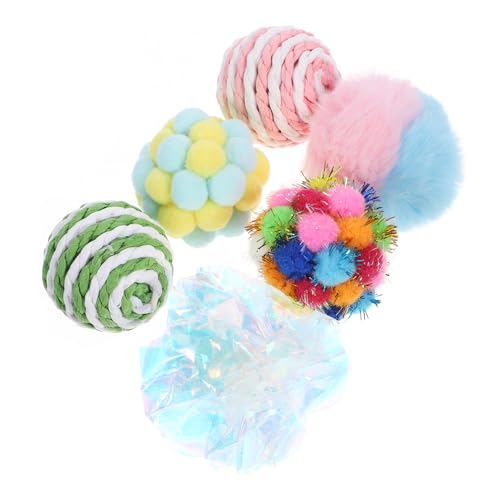 COSMEVIVI 6stücke Teiliges Interaktives Katzenspielzeug Bunte Weiche Bälle Für Katzen Spielzeug Aktivität Und Gesundheit Für Indoor-Katzen Und Spielzeit COSMEVIVI 6stücke Teiliges Interaktives Katzenspielzeug Bunte Weiche Bälle Für Katzen Spielzeug Aktivität Und Gesundheit Für Indoor-Katzen Und Spielzeit von COSMEVIVI