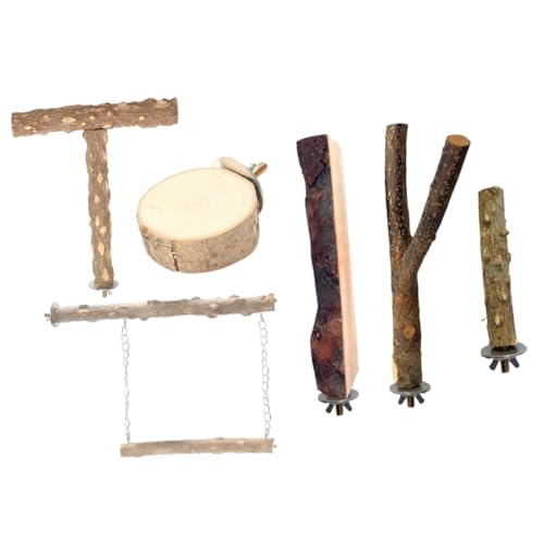 COSMEVIVI Vogelsitzleiter Aus Holz Für Käfig 6er-Pack Natürliches Holz Vogel-papagei-sitzstangenständer Spielzeug Für Sittiche Finken Aras COSMEVIVI Vogelsitzleiter Aus Holz Für Käfig 6er-Pack Natürliches Holz Vogel-papagei-sitzstangenständer Spielzeug Für Sittiche Finken Aras von COSMEVIVI