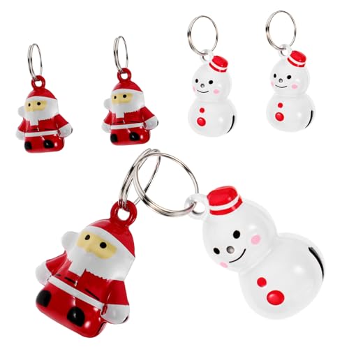 COSMEVIVI 6st Weihnachts-kragenglocken Schlüsselanhänger Welpenhalsband Katzenbedarf Zubehör Für Haustierhalsbänder Metallglocken Zubehör Für Katzenhalsbänder Haustierzubehör Kupfer COSMEVIVI 6st Weihnachts-kragenglocken Schlüsselanhänger Welpenhalsband Katzenbedarf Zubehör Für Haustierhalsbänder Metallglocken Zubehör Für Katzenhalsbänder Haustierzubehör Kupfer von COSMEVIVI