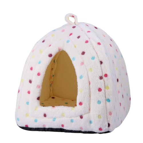 COSMEVIVI Bequemes Hundebett-Zelt Warmer Plüsch für und mittelgroße Hunde und Katzen Vier Jahreszeiten Haustierhöhle Hundehütte Beige COSMEVIVI Bequemes Hundebett-Zelt Warmer Plüsch für und mittelgroße Hunde und Katzen Vier Jahreszeiten Haustierhöhle Hundehütte Beige von COSMEVIVI