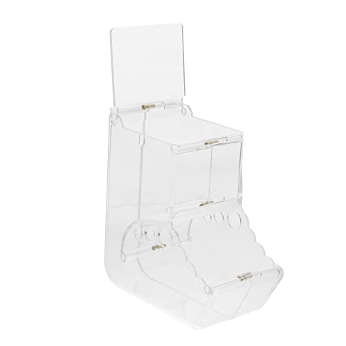 COSMEVIVI Pet Acrylic Futterautomat Für Kleintiere Wiederverwendbarer Futterspender Für Kaninchen Hamster Und Ratten Einfacher Nachfüllprozess Transparentes Design von COSMEVIVI