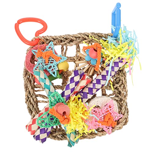 COSMEVIVI Suspending Bird Toy Für Papageien Woven Mat Für Vogelschutz Und Kauspielzeug Multifunktionales Spielzeug Für Nymphensittiche Und Andere Vögel von COSMEVIVI