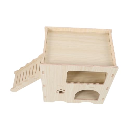 COSMEVIVI Luxuriöses Hamsterhaus aus Holz Leiter großes Versteck für Hamster Haustierbedarf COSMEVIVI Luxuriöses Hamsterhaus aus Holz Leiter großes Versteck für Hamster Haustierbedarf von COSMEVIVI