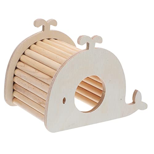COSMEVIVI Hamsternest Beißnest, Hamsterversteck, Hamsterversteck Mit Leiter, Hamsterversteck, Nest, Meerschweinchenversteck, Haustier Trainingsleiter, Haustier Holznest, Hamsterkäfig von COSMEVIVI
