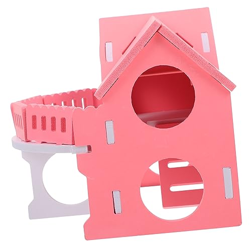 COSMEVIVI Hamster Nest Aus Kunststoff Gemütliches Schlafnest Für Kleine Haustiere Wie Hamster Mäuse Und Gerbils Pinke Villa Für Spiel Und COSMEVIVI Hamster Nest Aus Kunststoff Gemütliches Schlafnest Für Kleine Haustiere Wie Hamster Mäuse Und Gerbils Pinke Villa Für Spiel Und von COSMEVIVI