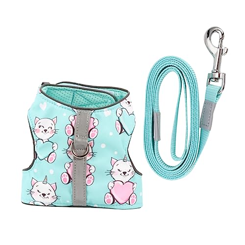 COSMEVIVI Haustier Katzengeschirr Leinengurte für Katzengeschirr Reflektorweste Haustier Geschirr cat Leash cat Harnesses Laufweste für Katzen Katzengeschirr und Leine Polyester Green COSMEVIVI Haustier Katzengeschirr Leinengurte für Katzengeschirr Reflektorweste Haustier Geschirr cat Leash cat Harnesses Laufweste für Katzen Katzengeschirr und Leine Polyester Green von COSMEVIVI