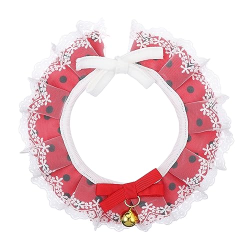 COSMEVIVI Katzenkostüm Mit Eleganter Spitze Und Glocke Rotes Halstuch Katzen Für Partys Hochzeiten Und Feiertage Charmantes Accessoire Für Ihr Haustier COSMEVIVI Katzenkostüm Mit Eleganter Spitze Und Glocke Rotes Halstuch Katzen Für Partys Hochzeiten Und Feiertage Charmantes Accessoire Für Ihr Haustier von COSMEVIVI