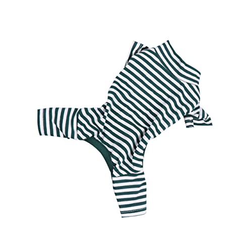 COSMEVIVI Haustier-Leggings Welpen-Shirts Baumwolloverall Für Haustiere Hund Welpenkleidung Welpen-Pyjama Welpen-Outfits Haustier-partykostü Green von COSMEVIVI