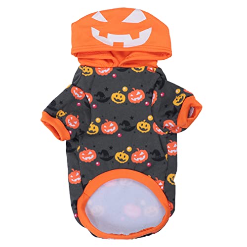 COSMEVIVI Thickened Pumpkin Pet Hoodie Für Halloween Warmes Kostüm Für Hunde Für Cosplay-Partys Und Festlichkeiten Verschiedenen Erhältlich von COSMEVIVI