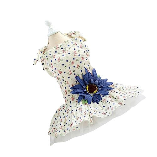 COSMEVIVI Spitzen-hundekleid Haustierkostüm Gänseblümchen- Und Sonnenblumenmotiv Für Zuhause Cosplay Hochzeit Party Größe L COSMEVIVI Spitzen-hundekleid Haustierkostüm Gänseblümchen- Und Sonnenblumenmotiv Für Zuhause Cosplay Hochzeit Party Größe L von COSMEVIVI