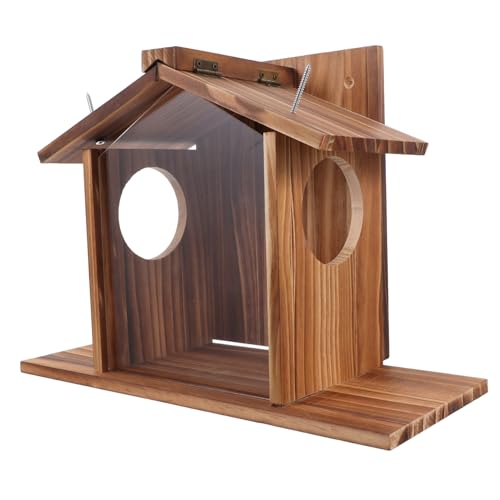 COSMEVIVI Holz Futterstation für Praktischer Futterspender für Garten und Hinterhof Langlebiger Futterbehälter für Nüsse und Futter Attraktives Design COSMEVIVI Holz Futterstation für Praktischer Futterspender für Garten und Hinterhof Langlebiger Futterbehälter für Nüsse und Futter Attraktives Design von COSMEVIVI