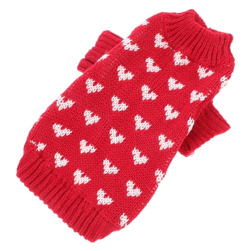 COSMEVIVI Hundepullover Für Hunde Mit Herzmuster Haustierkleidung Hundeweste Hundekleidung Dekorativer Haustierpullover COSMEVIVI Hundepullover Für Hunde Mit Herzmuster Haustierkleidung Hundeweste Hundekleidung Dekorativer Haustierpullover von COSMEVIVI