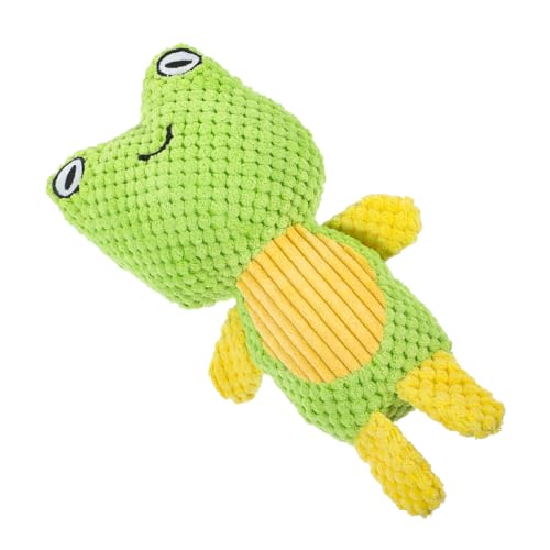 COSMEVIVI Pet Dog Kauspielzeug Plüsch Quietschendes Bissfestes Spielzeug Froschform Für Große Hunde Zahnreinigung Und Molarspielzeug Für Haustiere Grün COSMEVIVI Pet Dog Kauspielzeug Plüsch Quietschendes Bissfestes Spielzeug Froschform Für Große Hunde Zahnreinigung Und Molarspielzeug Für Haustiere Grün von COSMEVIVI