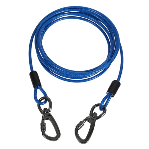 COSMEVIVI Hundleine Pet Traction Rope 3m Lange Hundetraining Leine Doppelte Karabiner Kläuftsicher Wasserfest Robustes Stahlseil Ideal Für Welpen Und Aktive Hunde Lange Hundeleine COSMEVIVI Hundleine Pet Traction Rope 3m Lange Hundetraining Leine Doppelte Karabiner Kläuftsicher Wasserfest Robustes Stahlseil Ideal Für Welpen Und Aktive Hunde Lange Hundeleine von COSMEVIVI