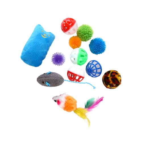 COSMEVIVI 1satz Interaktives Katzenspielzeug Teiliges Katzenminze Und Spielball Kit Für Kätzchen Fördert Bewegung Und Langeweile Farbenfrohes Und Langlebiges Material Für Gesunde Katzen von COSMEVIVI