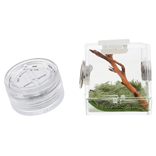 COSMEVIVI 2stücke Mini Jumping Spider Habitat Box Mit Feuchtigkeitskontrolle Und Beleuchtung Für Zucht Von Springspinnen Insekten Und Kleinen Reptilien Leicht Zu Reinigen Pflegen COSMEVIVI 2stücke Mini Jumping Spider Habitat Box Mit Feuchtigkeitskontrolle Und Beleuchtung Für Zucht Von Springspinnen Insekten Und Kleinen Reptilien Leicht Zu Reinigen Pflegen von COSMEVIVI