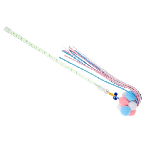 COSMEVIVI Interaktives Katzenspielzeug Mit Katzenminze Fuzzy Cat Teaser Stick Für Indoor-Katzen Leicht Tragbar Fördert Bewegung Spiel Für Kätzchen Und Spielstunden von COSMEVIVI