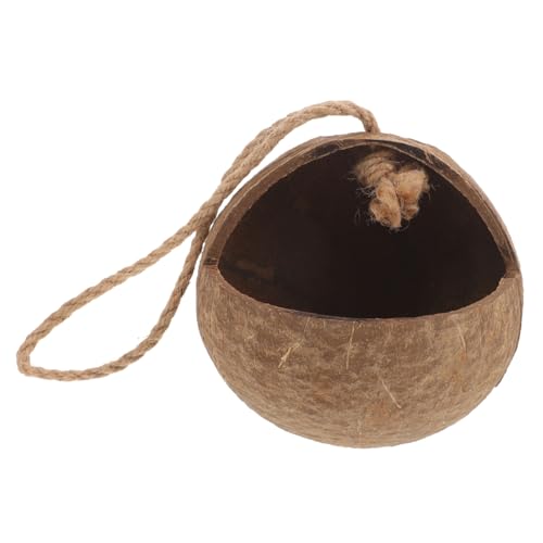 COSMEVIVI Kokosnuss Schale Kokosnuss Vogel Nest Für Vögel Hängendes Nistkästchen Aus Kokosnussschale Brutplatz Für Zuchtvögel Vogelnest Zubehör Für Papageien Und Wellensittiche von COSMEVIVI
