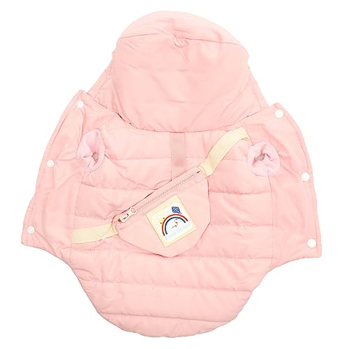 COSMEVIVI Hunde-Winterjacke Für Kleine Hunde Atmungsaktives Und Bequemes Design Tragbare Dicke Gefütterte Hundekleidung Mit Kapuze Für Herbst Und Winter von COSMEVIVI
