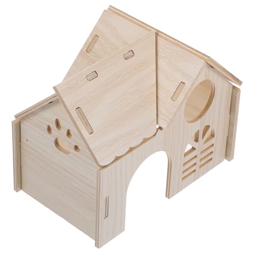COSMEVIVI Meerschweinchenhaus Hamster-Verstecke aus Holz Klettertraining filigranes Design für den Komfort des Haustiers COSMEVIVI Meerschweinchenhaus Hamster-Verstecke aus Holz Klettertraining filigranes Design für den Komfort des Haustiers von COSMEVIVI