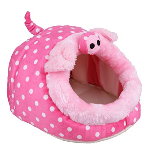 COSMEVIVI Warmes Bett Nest Für Hamster Eichhörnchen Ratten Bequeme Tragbare Bettwäsche in Schweineform Für Couch Auto Reisen von COSMEVIVI