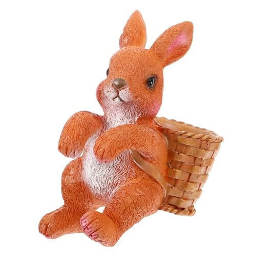 COSMEVIVI Aquarium-hase-Ornament Osterhase Aquarium- Kunstharz Bastelfigur Miniatur-tiermodell Gelbe Hängende Hasen-Dekoration von COSMEVIVI