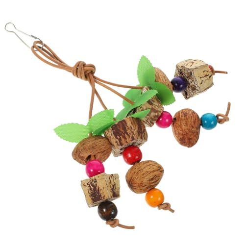 COSMEVIVI Papagei Kauspielzeug Hängendes Spielzeug zum Beißen von Papageien natürliches Kauspielzeug knete Spielzeug chew Toy Vogel Papagei Spielzeug Kauspielzeug für Haustiere hölzern COSMEVIVI Papagei Kauspielzeug Hängendes Spielzeug zum Beißen von Papageien natürliches Kauspielzeug knete Spielzeug chew Toy Vogel Papagei Spielzeug Kauspielzeug für Haustiere hölzern von COSMEVIVI