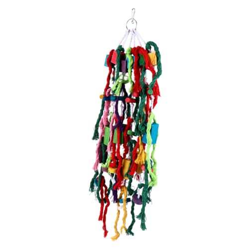 COSMEVIVI Papagei nagt schaukeln Wobble Gesundes Spielzeug Bird Toys Hängespielzeug für Vögel Papageienspielzeug Vögel reißen Spielzeug Hängespielzeug für Papageien Baumwollseil Colorful COSMEVIVI Papagei nagt schaukeln Wobble Gesundes Spielzeug Bird Toys Hängespielzeug für Vögel Papageienspielzeug Vögel reißen Spielzeug Hängespielzeug für Papageien Baumwollseil Colorful von COSMEVIVI