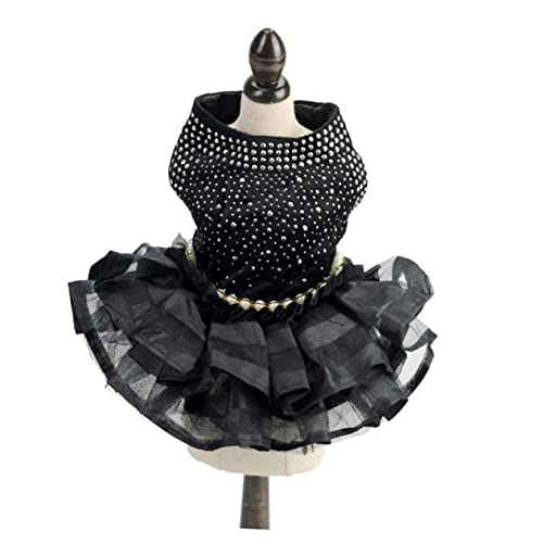 COSMEVIVI Modisches Hundekleid-Set stilvoller Spitzenrock für Welpen Hunde-Outfit für besondere Anlässe COSMEVIVI Modisches Hundekleid-Set stilvoller Spitzenrock für Welpen Hunde-Outfit für besondere Anlässe von COSMEVIVI