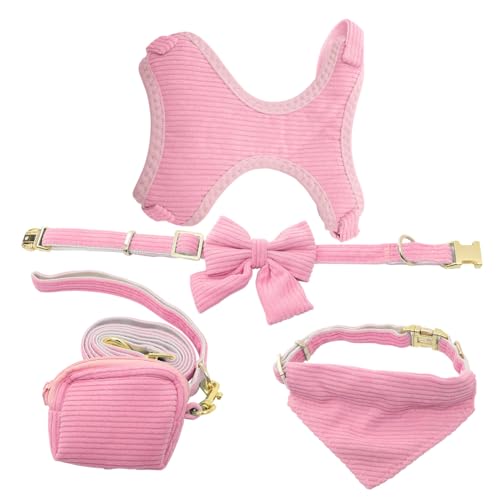 COSMEVIVI 1satz Hundegeschirr Mit Leine Und Halsband-Set Für Kleine Und Mittelgroße Hunde Verstellbar Atmungsaktiv Aus Strapazierfähigem Material Für Tägliche Und von COSMEVIVI