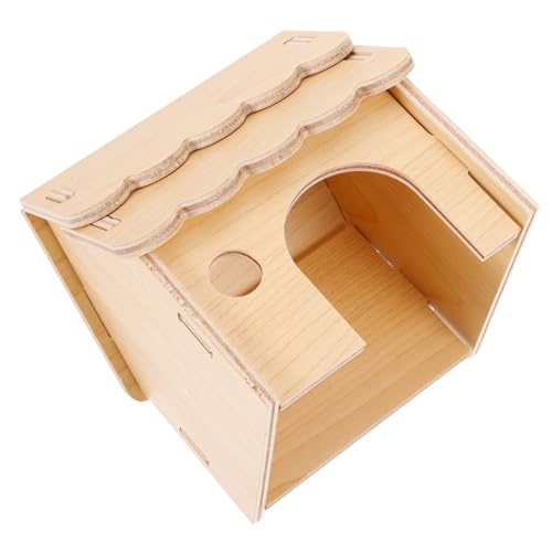 COSMEVIVI Spielzeug Für Verstecke, Holz Hamsterversteck, Holz Rattenversteck, Holz Rattenhaus, Haushalts Hamsterhaus, Dekoratives Rattenversteck, Entzückendes Rattenhaus, Hamster Holzhütte, von COSMEVIVI