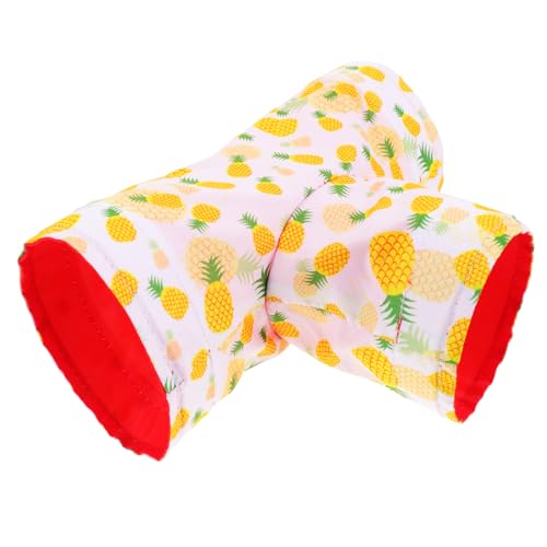 COSMEVIVI Tunnel für kleine Tiere Hamsterversteck Tunnel Tunnelspielzeug für Haustiere hamsterbett Hamster Spielzeug Meerschweinchen Spielzeug Ruhetunnel für kleine Haustiere Stoff Yellow von COSMEVIVI